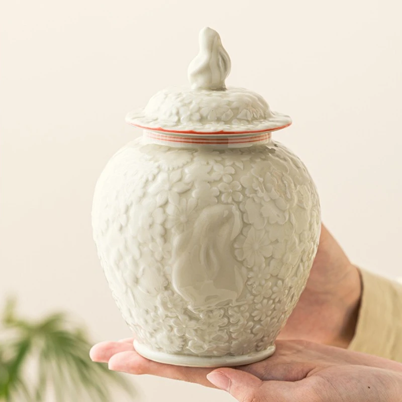 Urna de cerámica para mascotas, gato, conejo, mascotas, cenizas, urnas para perros, caja de cenizas funerarias, accesorios para cachorros, suministros funerarios para perros, gatos conmemorativos - imagen 3