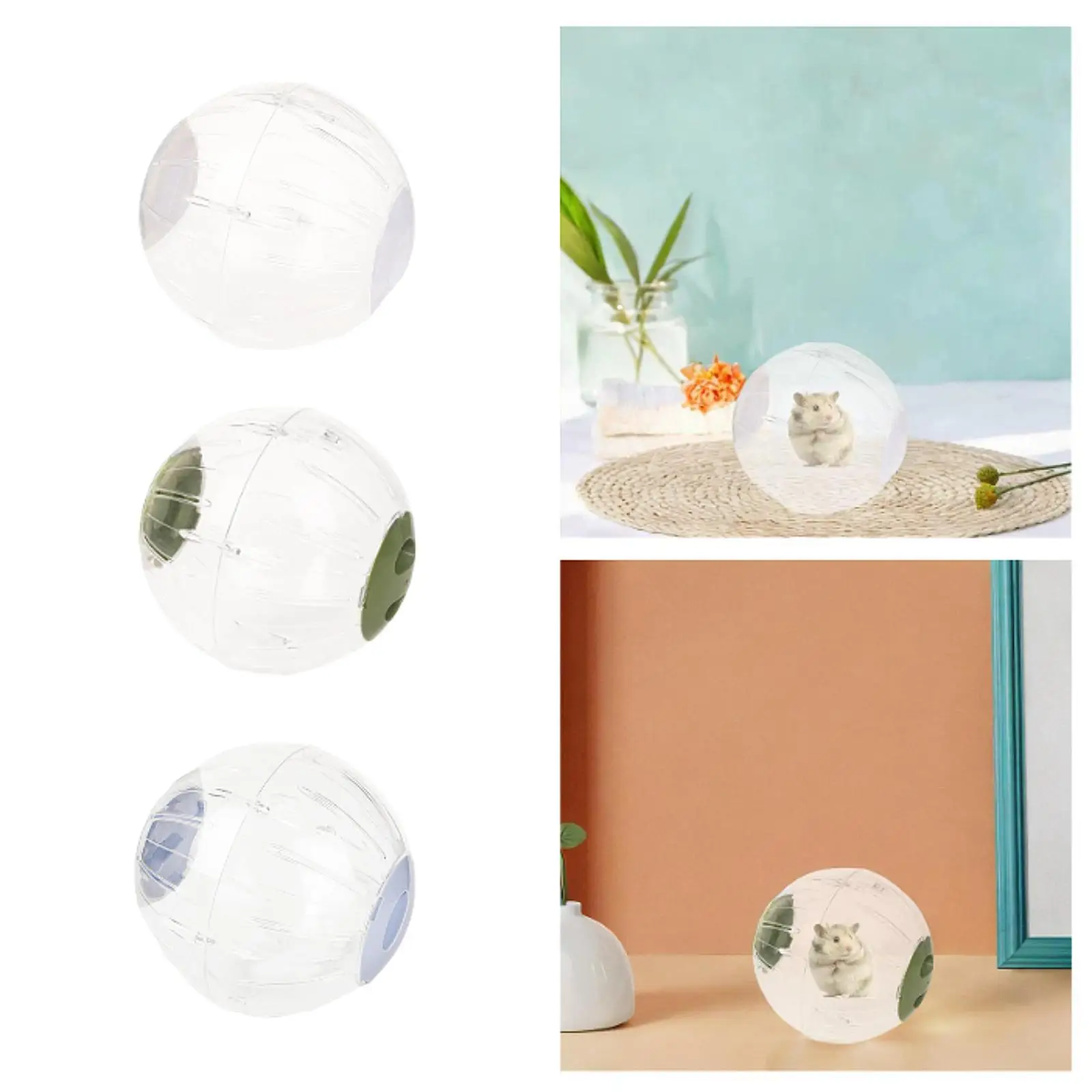 Hamster Ball Sports Ball, Breathable, Fun, Silent, Clear Running Wheel Cage Accessories for Hamsters Mice