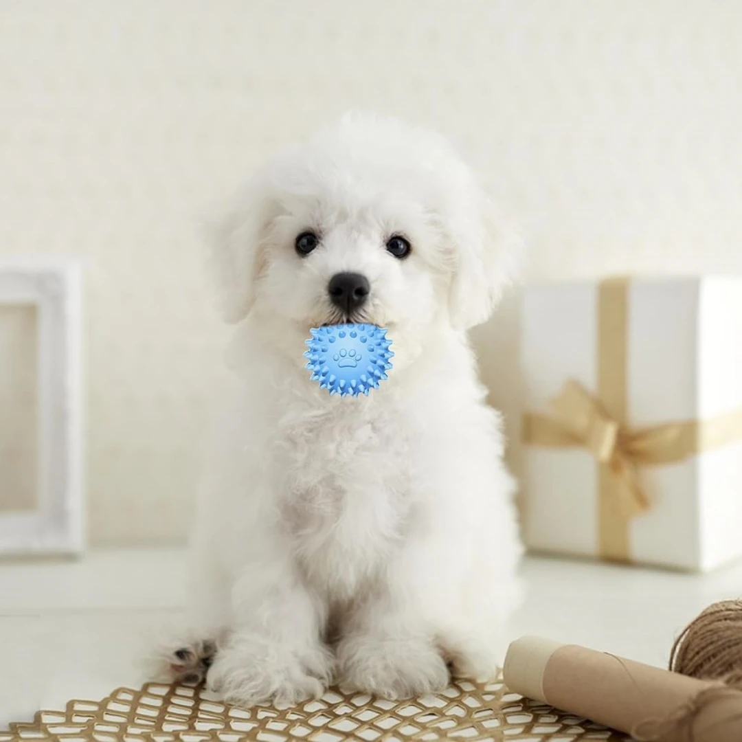 Paquete de 3 juguetes para masticar para cachorros para la dentición, juguetes para cachorros, limpieza de dientes de goma suave para perros pequeños, juego de juguetes interactivos para mascotas al aire libre, Rop duradero - imagen 3