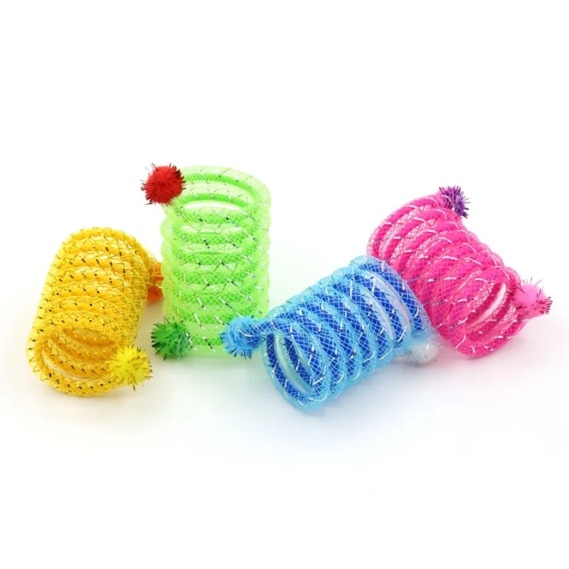 Juguetes de resorte interactivos para gatos – Coloridos y resistentes