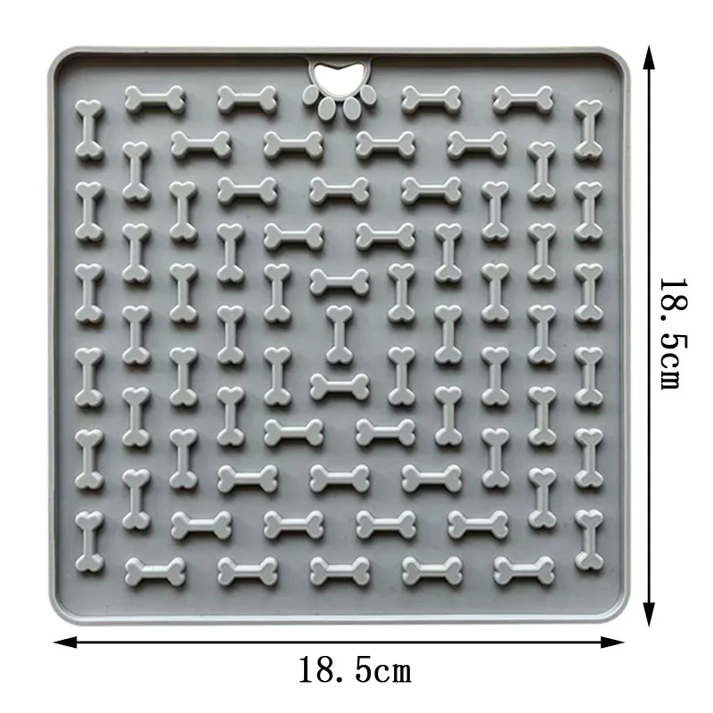 Suministros para mascotas, almohadilla para lamer perros y gatos, ventosa redonda cuadrada, almohadilla para comida lenta, almohadilla para distracción de ducha, almohadilla para lamer de silicona, bandeja de comida lenta - imagen 2