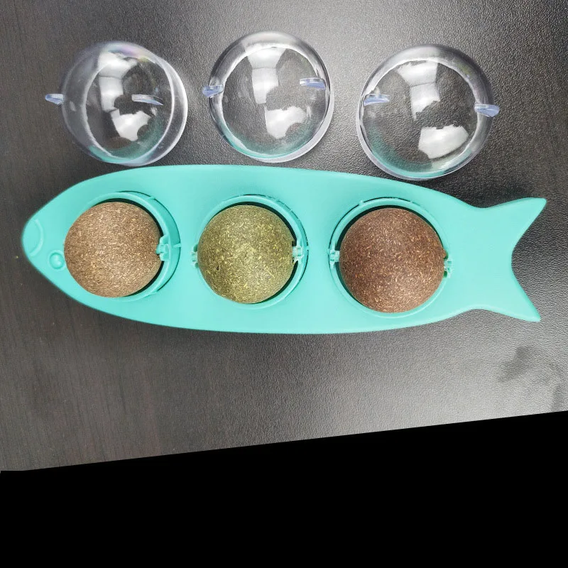 Juguete de hierba gatera natural para mascotas, giratoria 360 bola de caramelo, pasta de dientes Molar, limpieza comestible, accesorios para gatos resistentes a las mordeduras - imagen 5