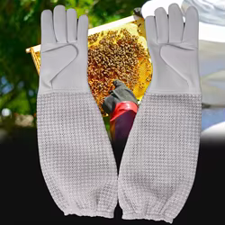 Guantes de apicultura de malla con 3 capas transpirables para abejas