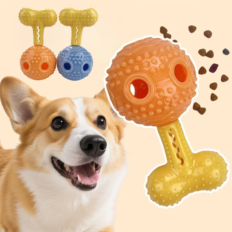 Juguetes para perros, juguetes de limpieza de dientes de goma suave para mascotas, juguetes para moler perros pequeños y medianos, juguete para masticar pollo para perros, juguete para fugas de alimentos