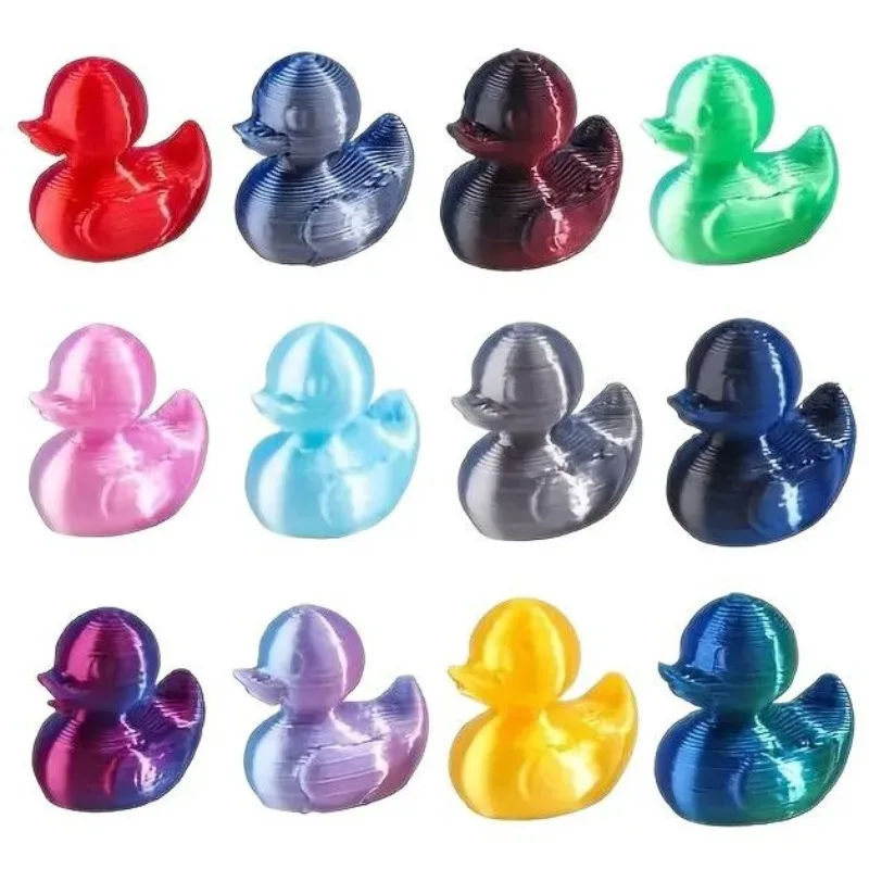 Mini adornos coloridos impresos en 3D para acuario, figuritas de pato pequeñas para decoración de pecera, adornos realistas en forma de animal