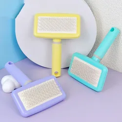 Peine desenredante de acero inoxidable para gatos y perros – masaje