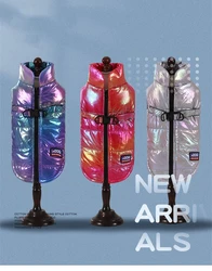 Chaleco reflectante de Color degradado para invierno, abrigo de algodón puro, sudadera transpirable para perros y mascotas, monos impermeables para gatos Bichon Frise York