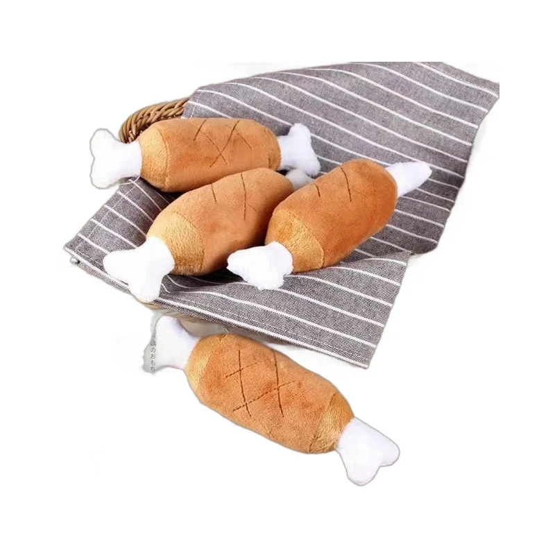 Juguete calmante para perros, juguete de peluche para mascotas, gato de lucha de peluche, mascota, resistente a mordeduras, rechinar los dientes, juguete para hacer patas de pollo con sonido - imagen 5