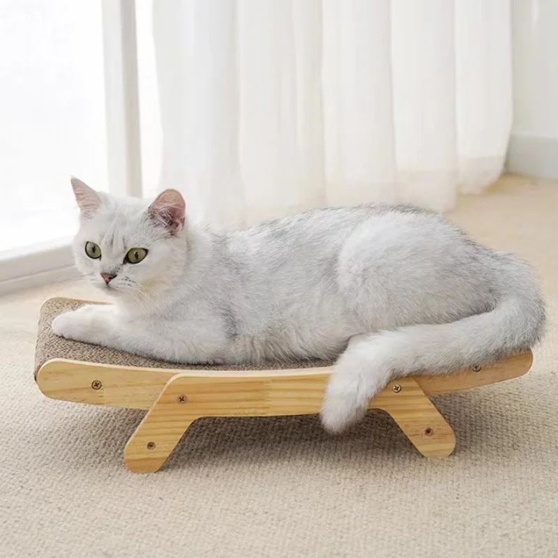 Rascador de madera para gatos, cama de salón desmontable, poste rascador 3 en 1 para entrenamiento de gatos, juguetes de garra de molienda, tablero rascador para gatos - imagen 3