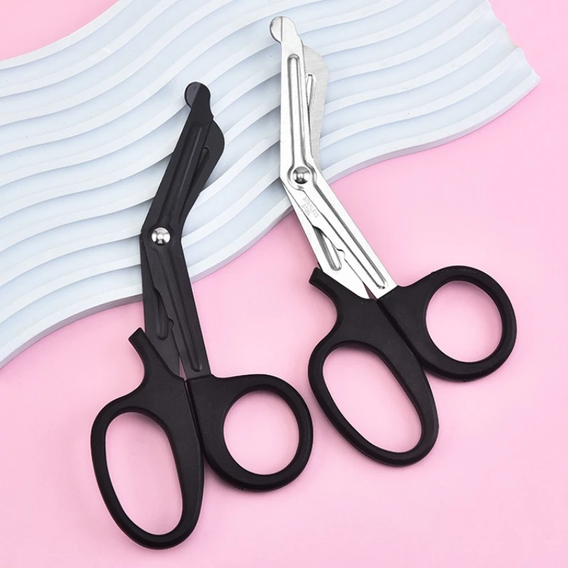 Tijeras de primeros auxilios para mascotas, tijeras para traumatismos para el cuidado y el rescate de emergencia, herramienta de corte de supervivencia EMT multiusos - imagen 3