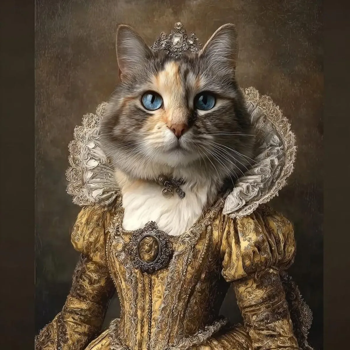 ATUBAN Retrato de mascota real personalizado, pintura de perro real, retrato de mascota, retrato de perro real, regalo de retrato de mascota, retrato de mascota renacentista