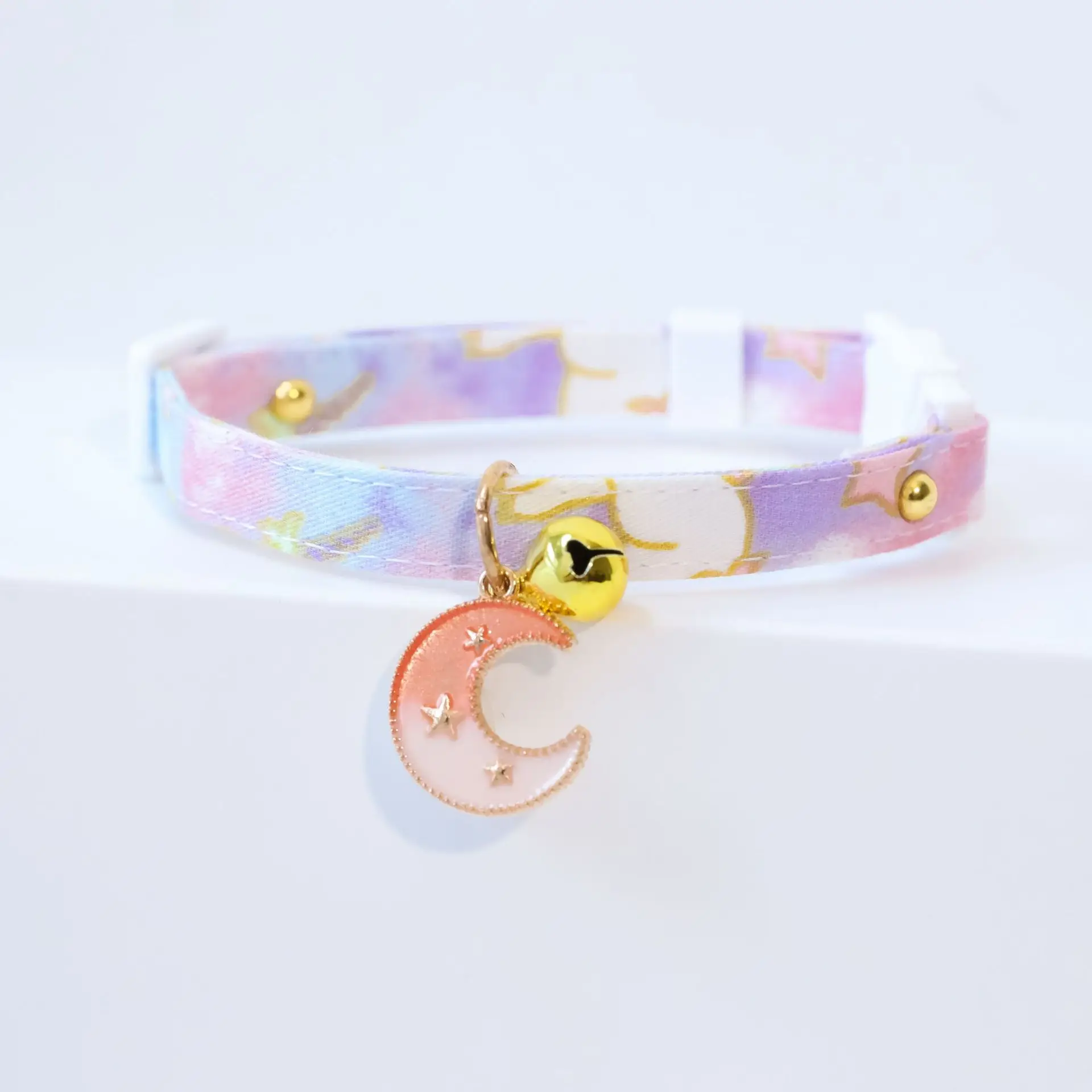 Collar de gato recién nacido, corbata de seguridad separable para perros pequeños, correa ajustable para el cuello para cachorros, gatitos, collar de gatos estrella con campana - imagen 5