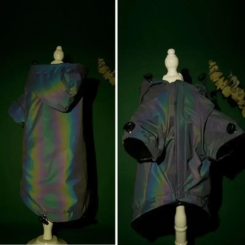 Ropa de moda para mascotas, chaqueta con capucha para perros parpadeantes, ropa reflectante para perros pequeños, medianos y grandes, chaqueta, ropa, disfraz para mascotas - imagen 2