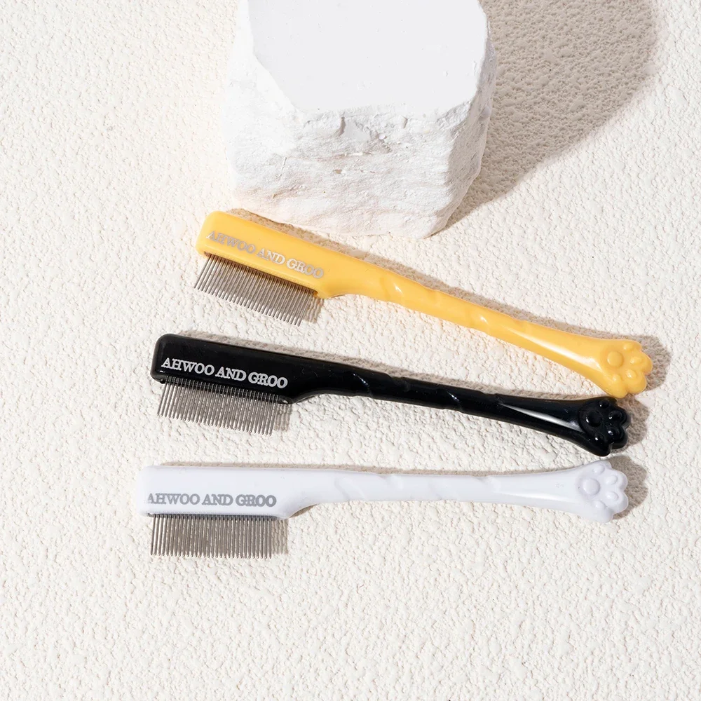 Juego de peine de limpieza Facial para mascotas, elimina las manchas de desgarro, peine para pata de gato, tijeras de reparación de pelo de perro, peine de pelo de gato, suministros de limpieza para mascotas - imagen 3