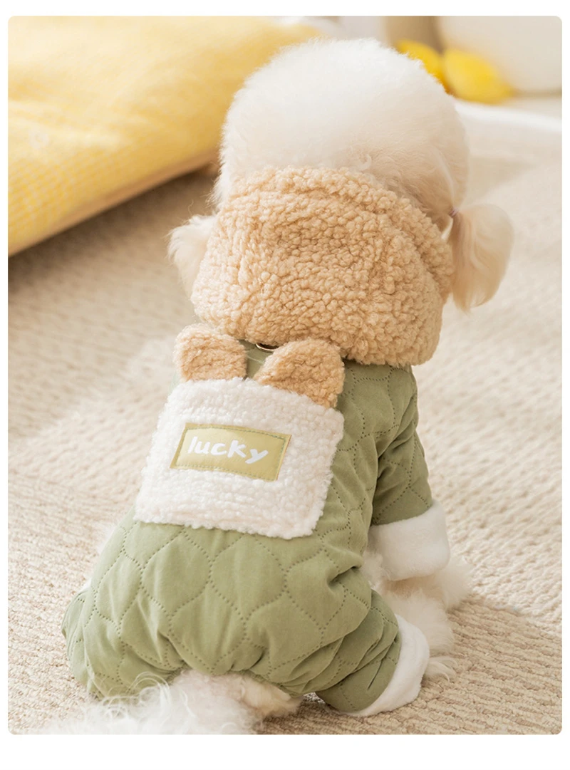 Sudadera invierno perro pequeño Teddy Chihuahua gruesa algodón viento - imagen 3