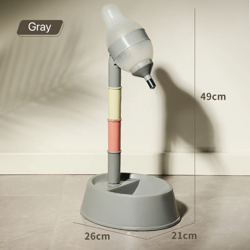 OUZEY-dispensador de agua para mascotas, fuente de agua colgante para gatos de altura ajustable, cuenco de agua de cerámica de doble capa para perros y gatos, bebedero para mascotas - imagen 4