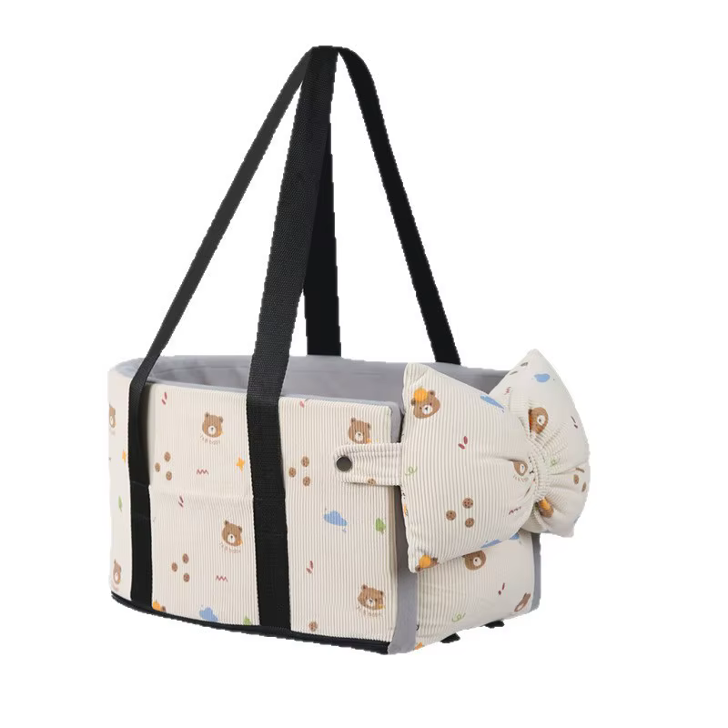 Transportín para coche asiento delantero perros pequeños y medianos gatos