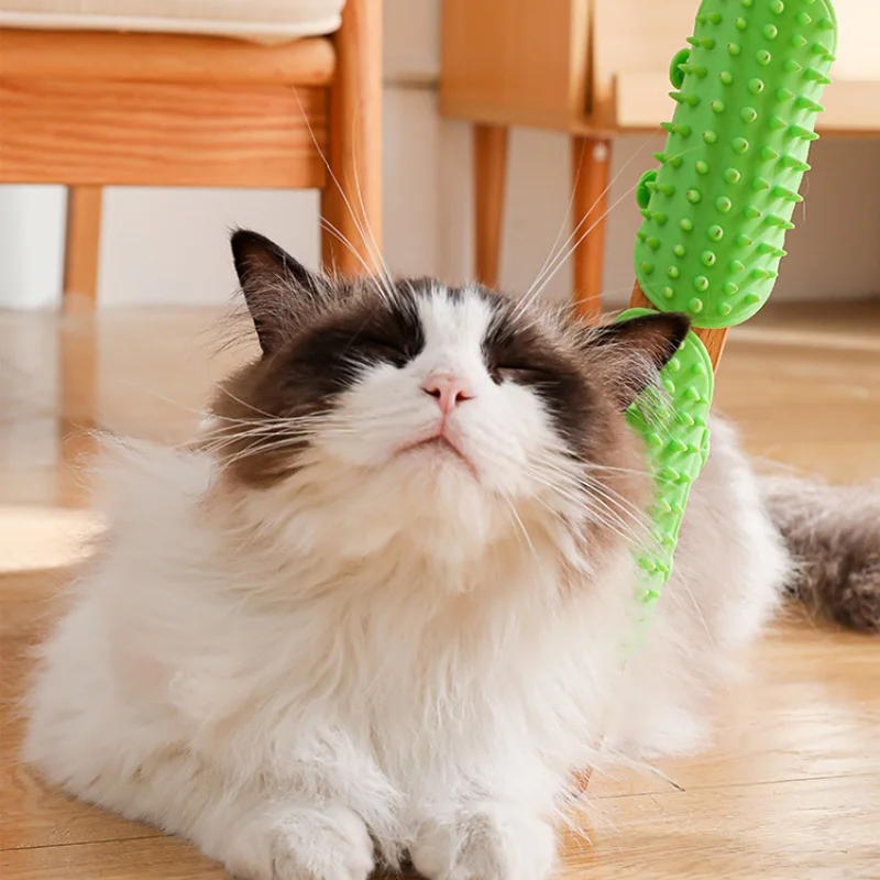 Peines rascador de esquina de pared para gatos, autolimpiante, depilación de mascotas, masaje, cepillo para frotar gatitos, alivia la picazón, eliminación suelta