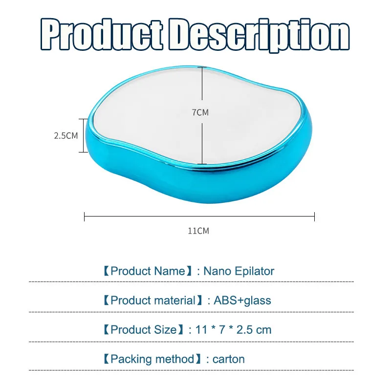 Depiladora de cristal Nano para mujer y hombre, eliminador de vello físico, goma de mascar indolora, lavable - imagen 4