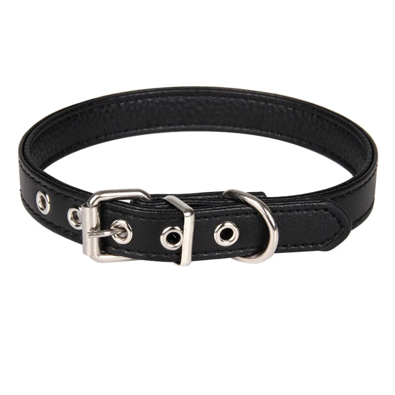 Collar de cuero personalizado para perros y gatos – Ajustable y cómodo