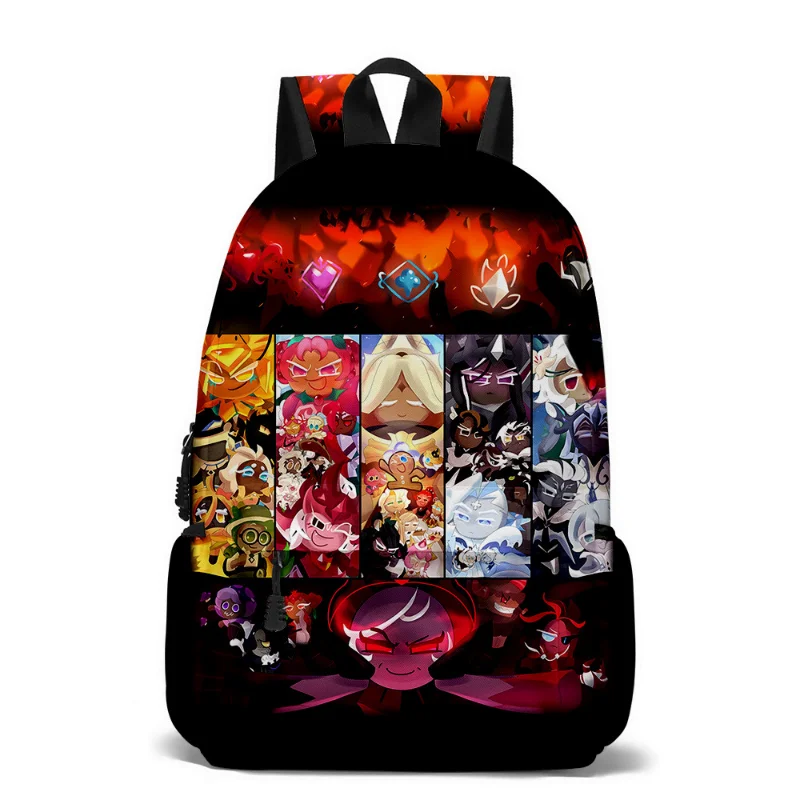 Cookie Run: Mochila Kingdom Shadow Milk Cookie, mochila escolar de dibujos animados, mochila con cremallera aclaradora, bolsas para libros para niños y niñas, el mejor regalo - imagen 2