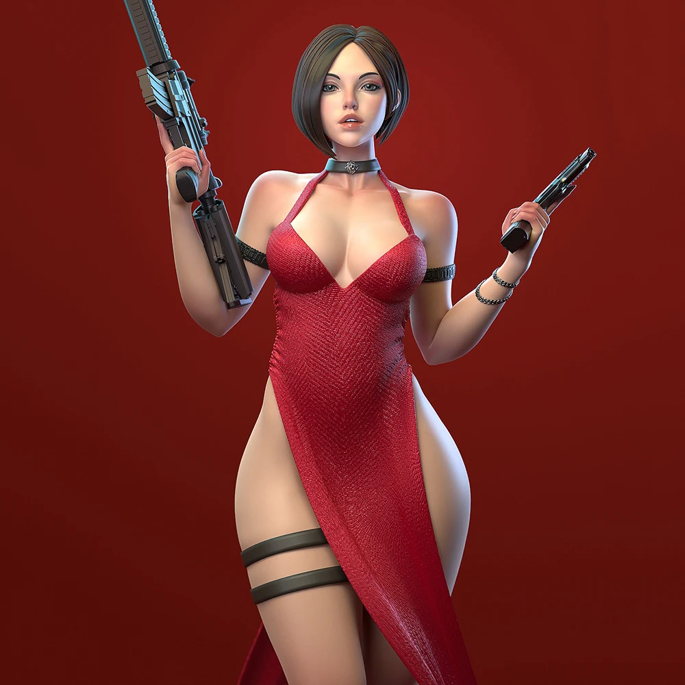 Kit modelo resina chica pistola doble cañón gris para armar sin pintar