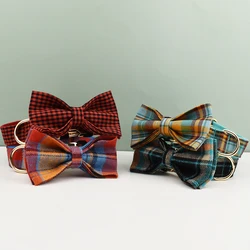 Collar para perros a cuadros con pajarita - Accesorios de lujo