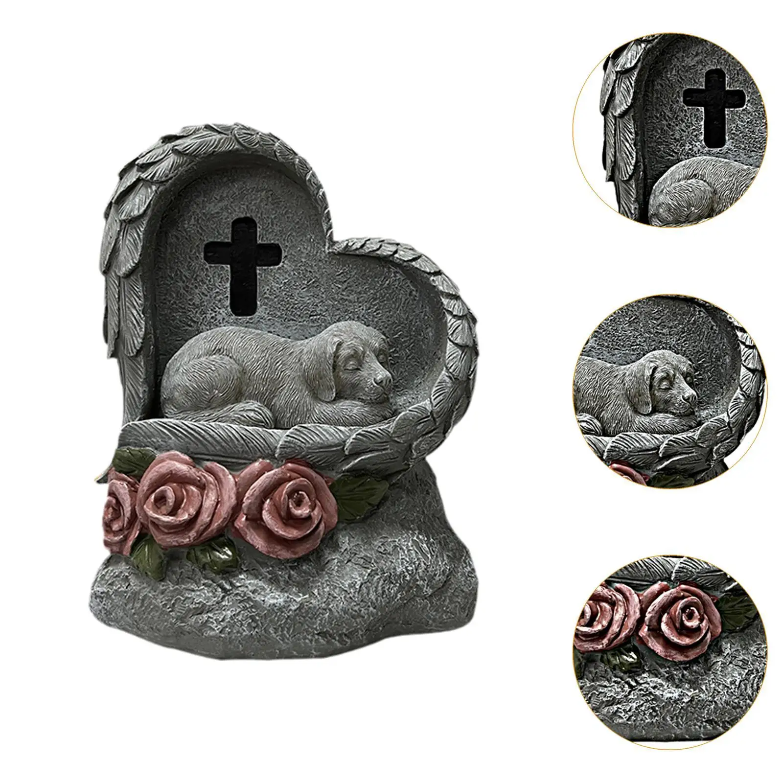 Small Animal Monumen Weatherproof Decoration Resin Backyard Pet Grave Marker