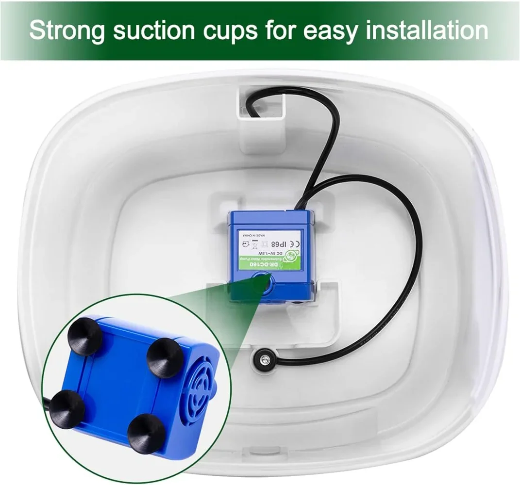 Bomba de agua con luz LED para mascotas, fuente de agua para gatos, Motor de repuesto, accesorios para mascotas, bebedero de flores para gatos, dispensador de agua - imagen 4