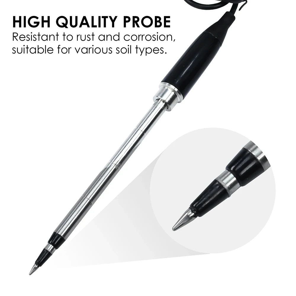Medidor EC de suelo portátil, analizador de suelo de alta precisión, Detector de temperatura y EC de suelo 2 en 1, pantalla LCD, probador de suelo para flores - imagen 5