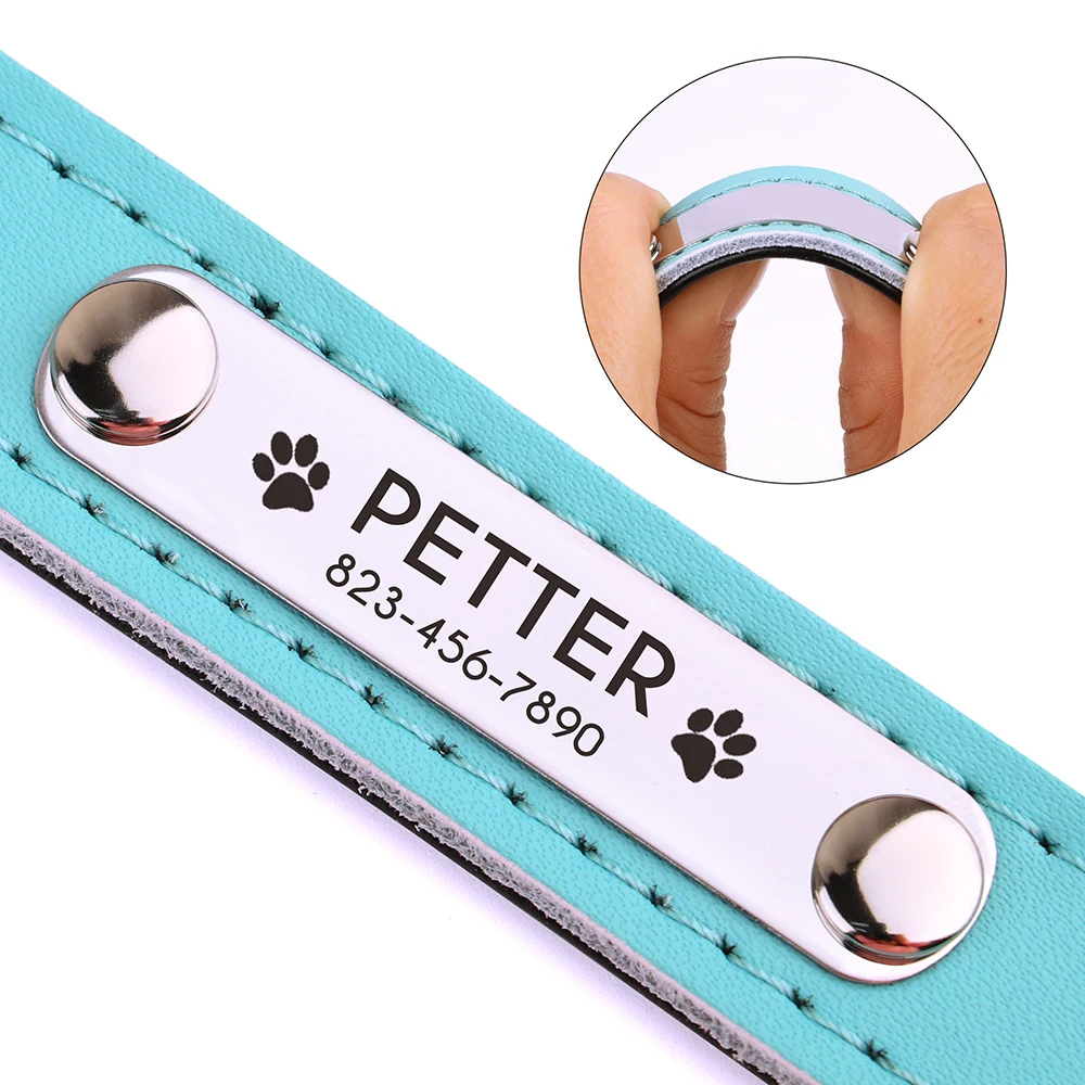 Collar de perro grabado personalizado, collares para cachorros y gatos, placa con nombre ajustable para perros pequeños y medianos, gatos, Chihuahua, Pug, 7 colores - imagen 4