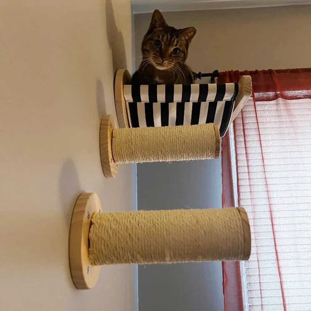 Cama de escalada para gatos, actividades de descanso para gatitos, poste rascador de Sisal para gatos, afilado de garras, entrenamiento, muebles de interior para gatos - imagen 2