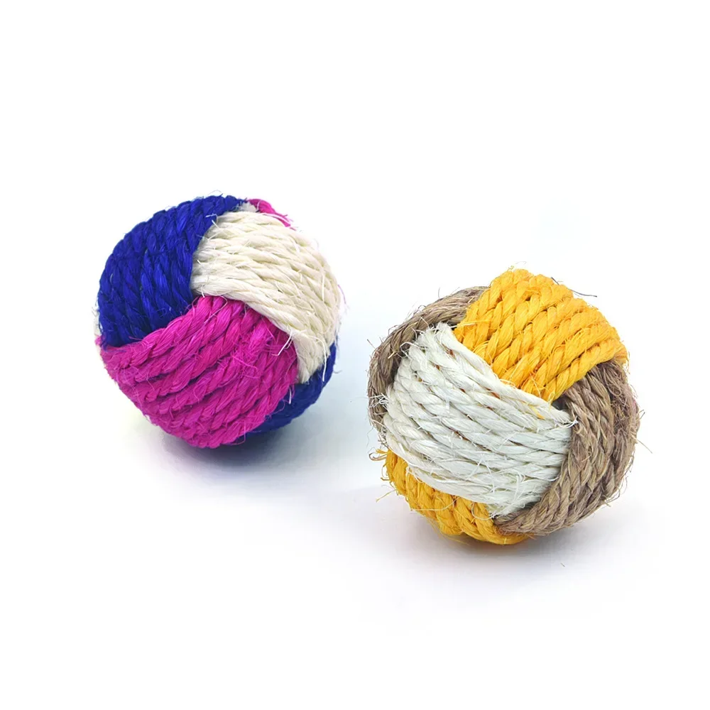 Bola de Sisal para gatos, juguete colorido para gatos, bolas de Sisal rodantes, juguete, regalo novedoso para mascotas, juguetes para gatos de colores aleatorios, 1 ud. - imagen 5
