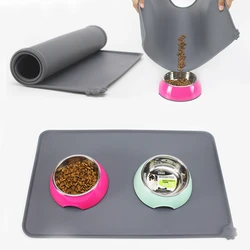 Esterilla impermeable siliconada para suelo de comida de perros y gatos