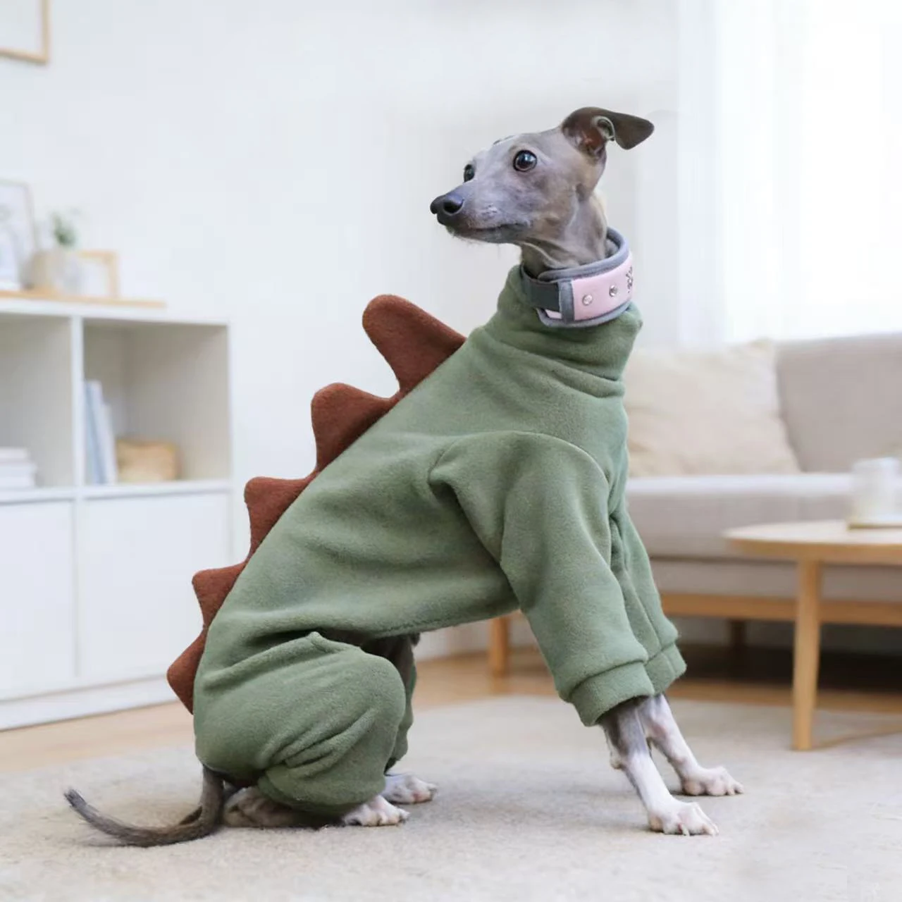 Abrigo dinosaurio para Whippet y Galgo – Protección invernal canina - imagen 2