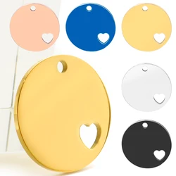 KIYUE 20 Uds. Etiqueta de identificación de perro mascota corazón de acero inoxidable nombre grabado personalizado teléfono cachorro Collar colgante llavero Accesorios