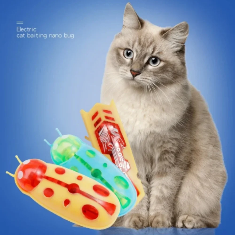 Mini juguete automático para gatos, Nano insectos eléctricos para gatear, mariquita, escarabajo inteligente, forma de Animal, juguetes para gatos, insectos para caminar, suministros de juego para gatos - imagen 5