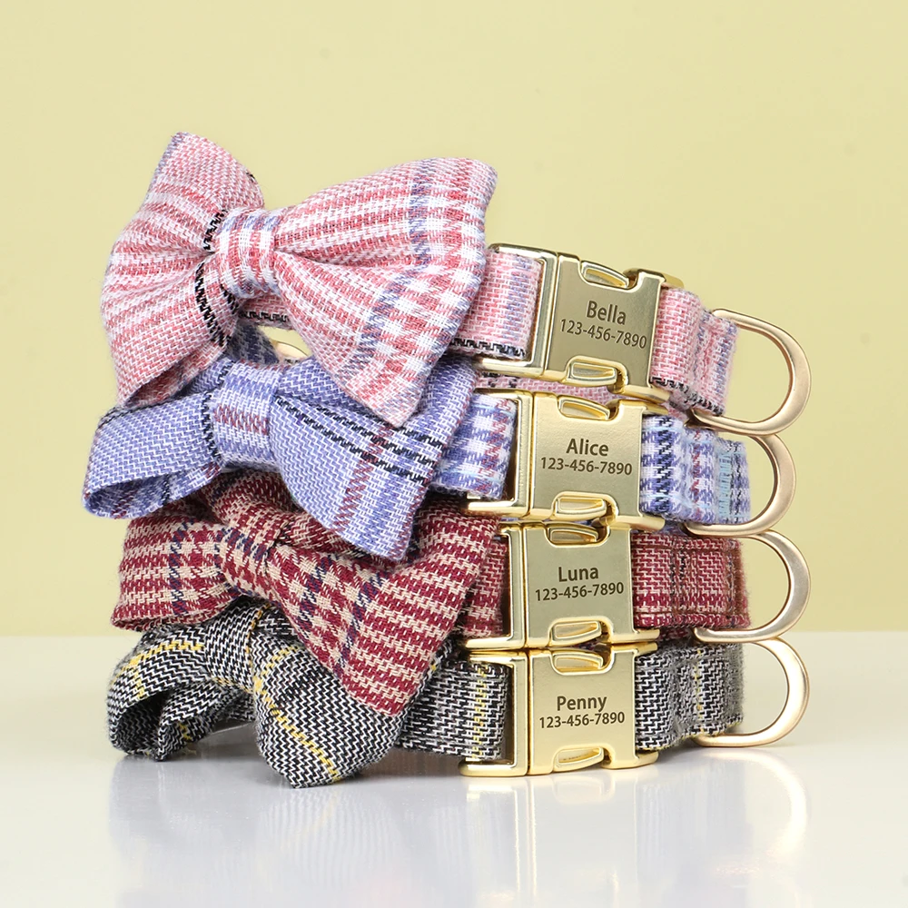 Collar con pajarita y grabado para perros y gatos - razas pequeñas - imagen 3