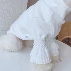 Ropa de otoño e invierno para perros pequeños – Camiseta con encaje