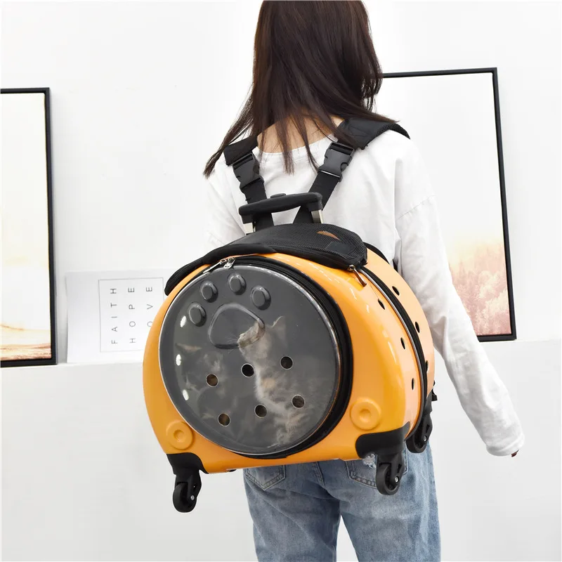 Mochila de viaje con ruedas para gatos – Cápsula espacial portátil - imagen 2