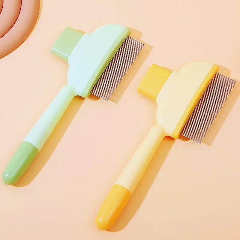 Peine para perros, removedor de pelo para mascotas, cepillo autolimpiante para gatos, masaje para el cuidado de mascotas, cepillo para perros, peines automáticos para limpieza de nudos de pelo de perros - imagen 3