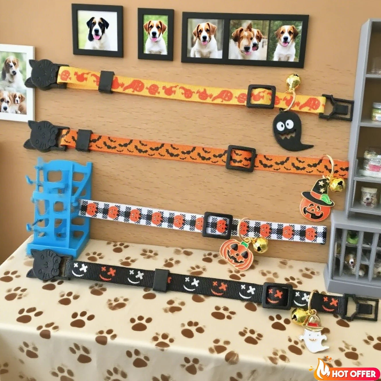 Gato ajustable gato Halloween cachorro colgante decoración Collar para perro productos gatito Collar para mascotas collares Halloween accesorios para mascotas