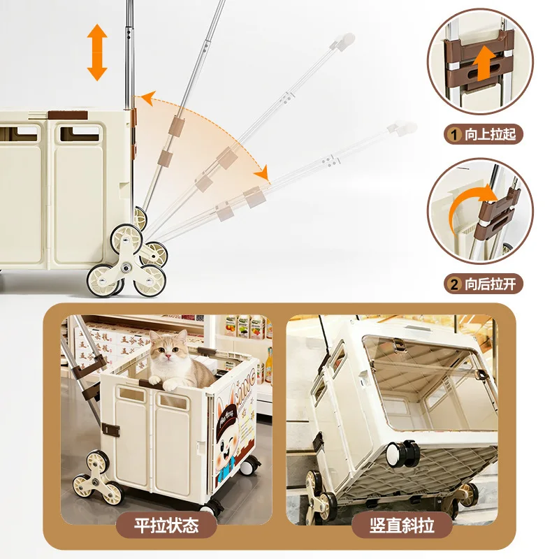 Transportín plegable y transpirable para gatos y perros pequeños - imagen 3