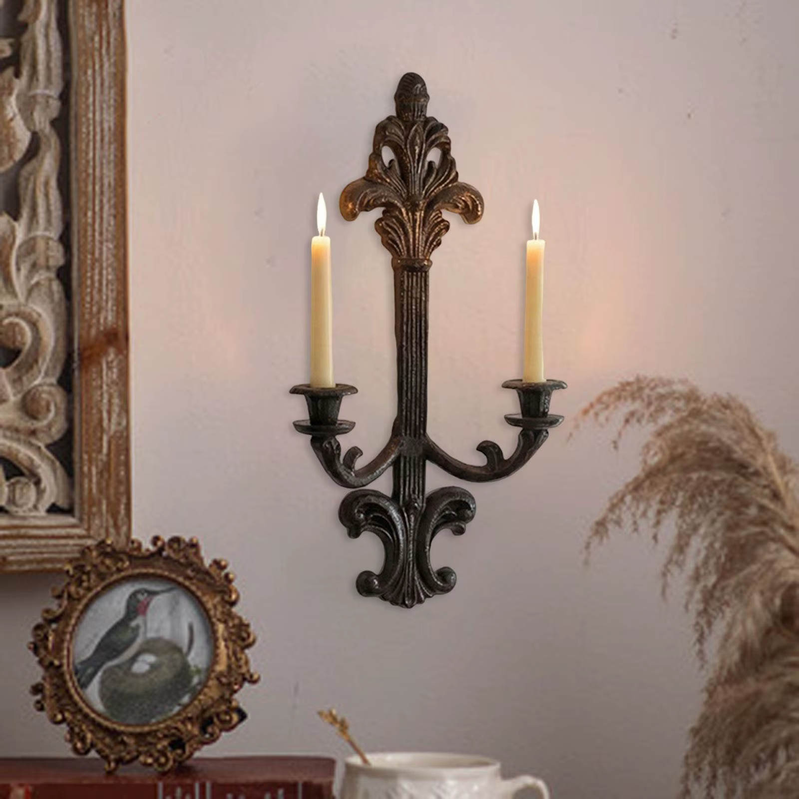 Portavelas de pared decorativo – Para salón y mesa - imagen 4
