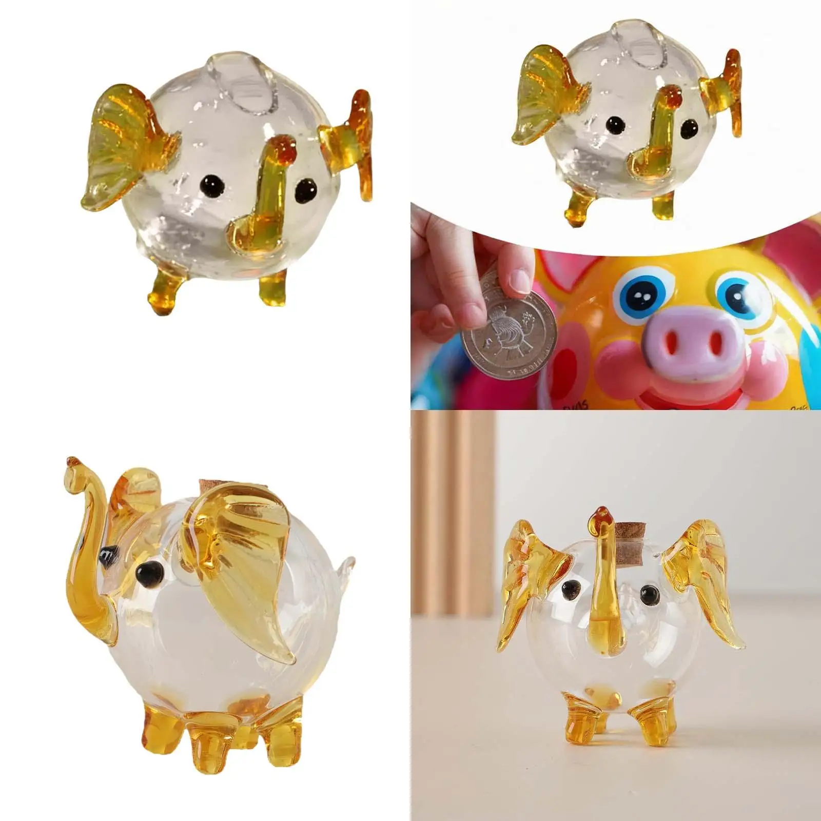 Hucha de vidrio transparente, organizador, decoración de mesa, colección educativa, cambios, ahorro de energía, hucha transparente para dormitorio, boda