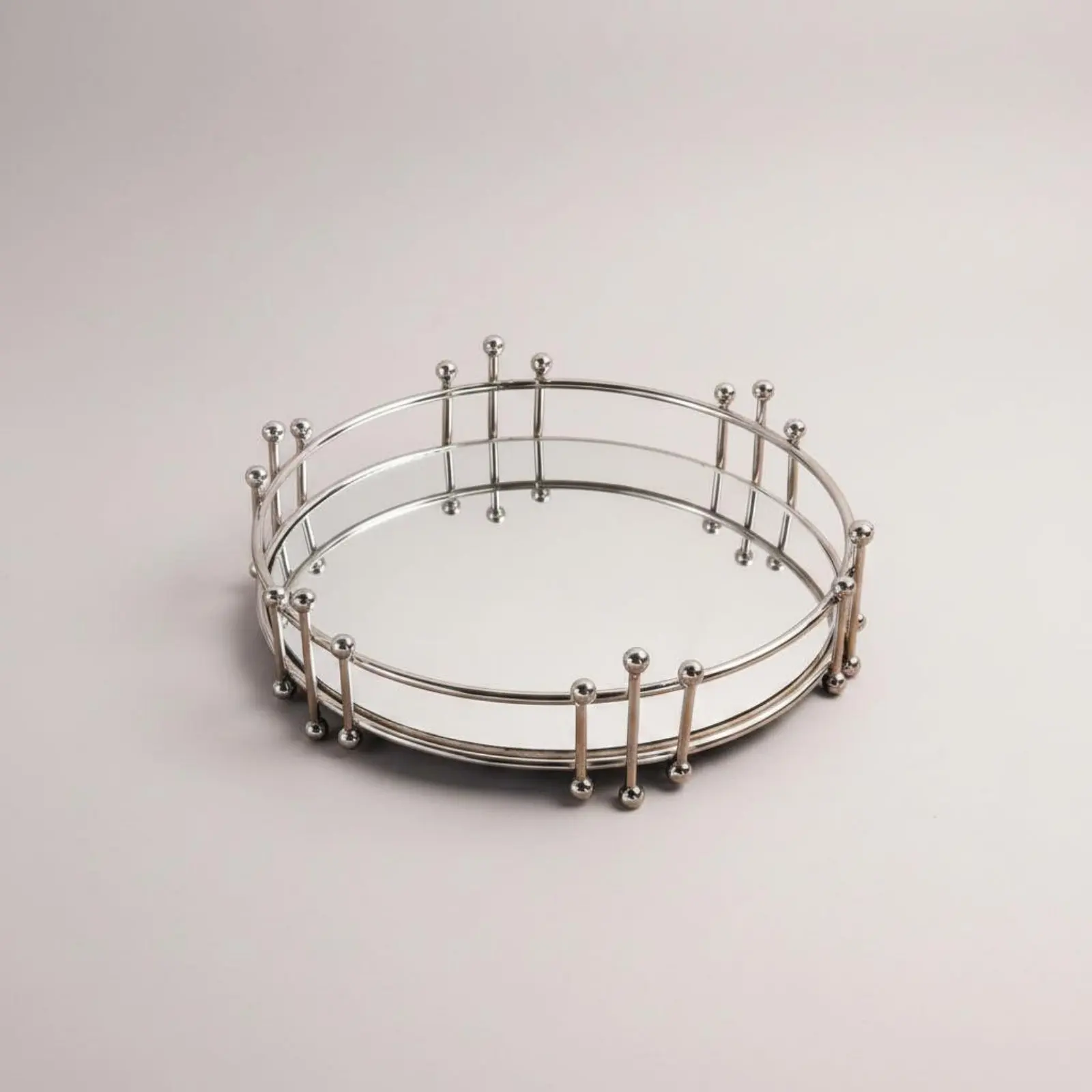 Bandeja decorativa para gatos y perros de metal con espejo para dormitorio - imagen 4