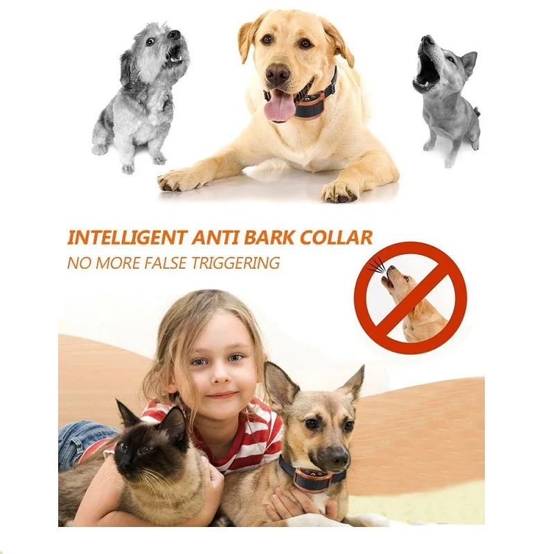 Collar antiladridos automático para perros, Collar de entrenamiento para mascotas, dispositivo de alarma sin ladridos, Collar antiladridos de descarga eléctrica, recargable, resistente al agua - imagen 3