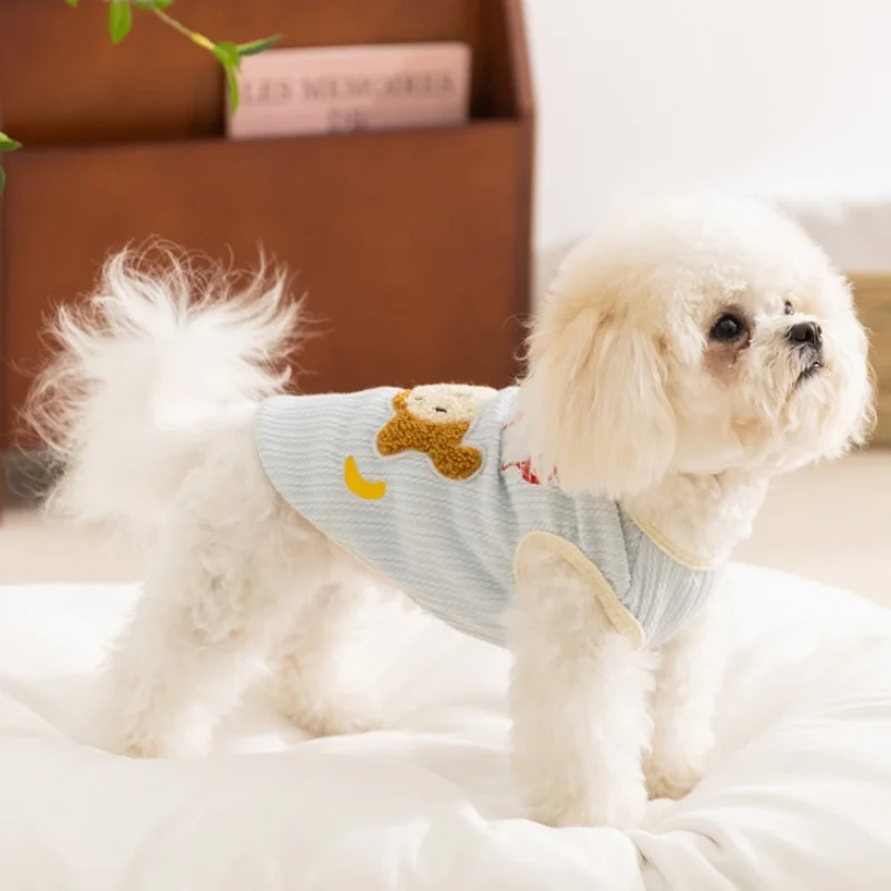 Ropa de verano para mascotas para perros pequeños, chaleco con estampado de dibujos animados para perros, jersey sin mangas para cachorros, chaleco para gatos a la moda, camisa para mascotas, ropa para perros - imagen 2