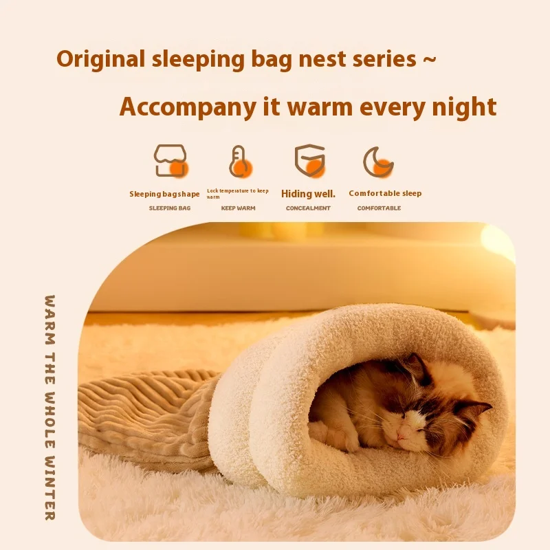 Cama para gatos, calidez de invierno, cama para perros de invierno, estera gruesa para mascotas, sofá grande para perros y cachorros, cama de peluche, cama para dormir - imagen 5