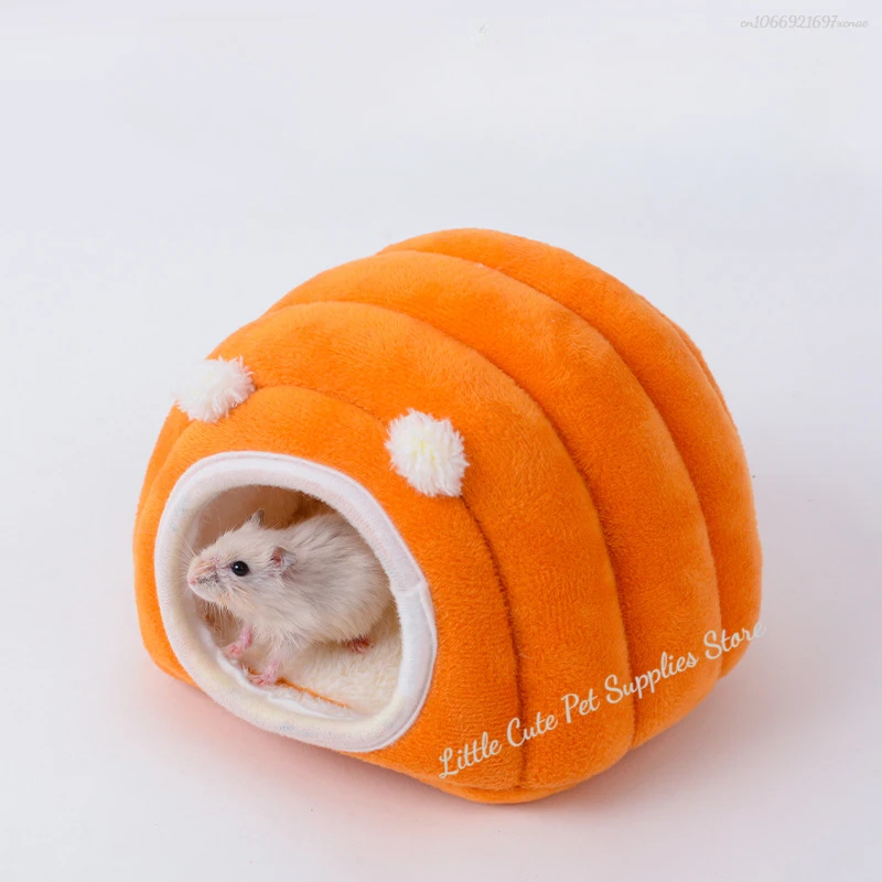 Cama cálida para hámster, cueva para mascotas, jaula para conejillo de indias, casa acogedora, escondite para Mini erizo, conejo barbudo, accesorios para hámster de invierno - imagen 4